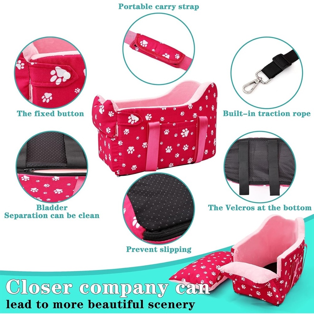 Cullaby Center Console Dog Car Seat for Small Dogs Under 15 lbs NEW - Picture 5 of 11